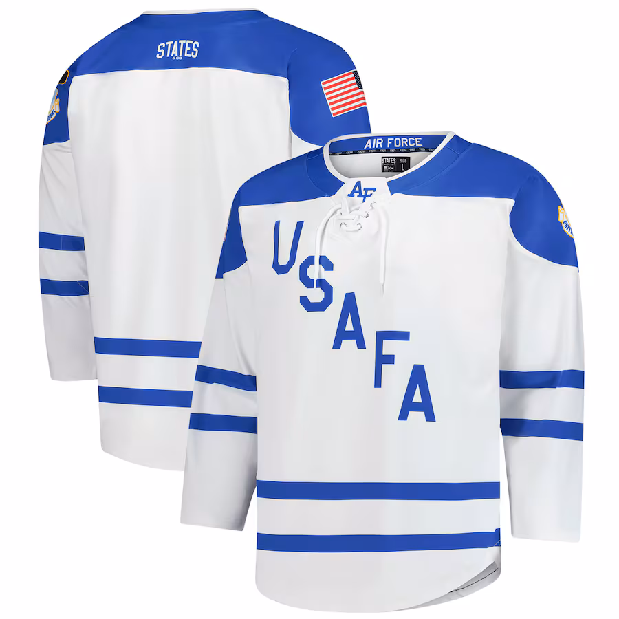 Men's White Air Force Falcons Replica Hockey Jersey - Puhuasuan