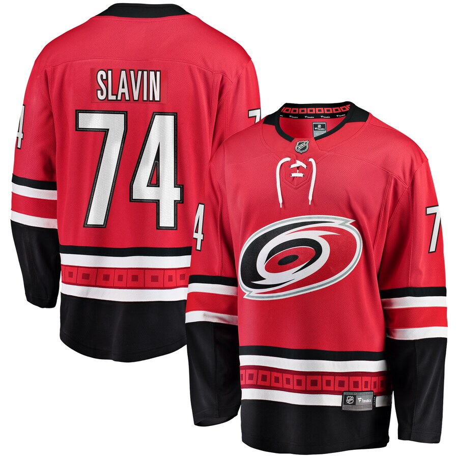 Men's Carolina Hurricanes Jaccob Slavin Fanatics Branded Red Alternate Breakaway Player Jersey - Puhuasuan