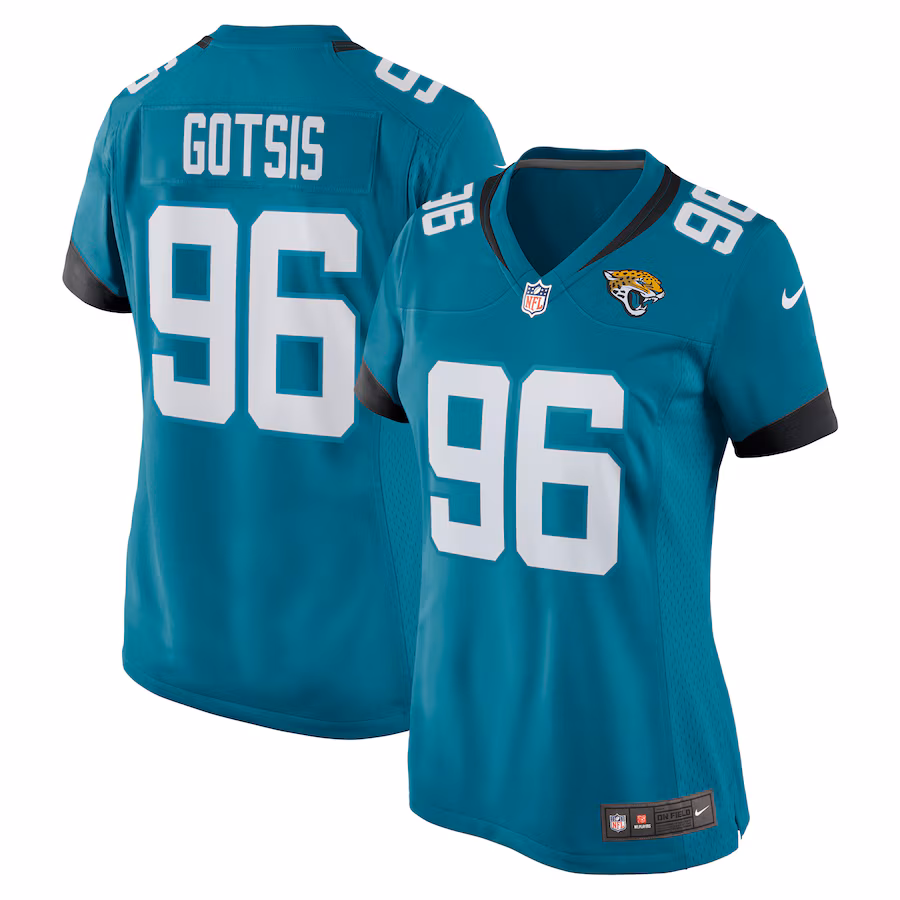 Women's Jacksonville Jaguars Adam Gotsis Nike Teal Nike Game Jersey - Puhuasuan