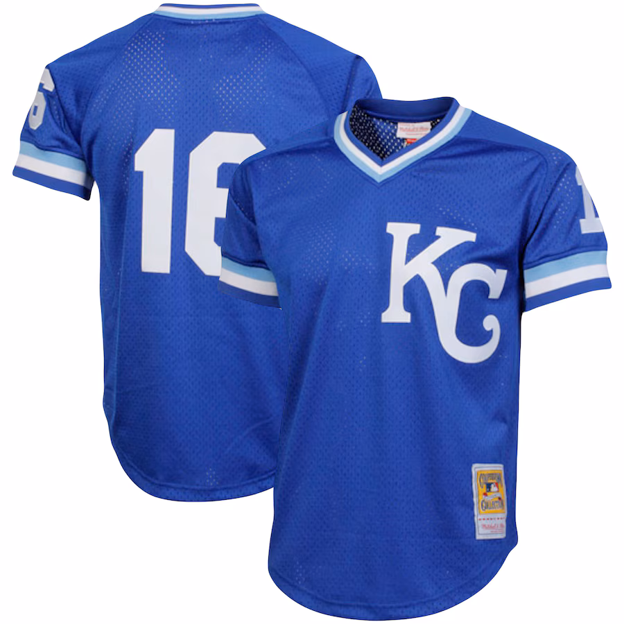 Men's Kansas City Royals Bo Jackson Mitchell & Ness Royal Cooperstown Collection Big & Tall Mesh Batting Practice Jersey - Puhuasuan
