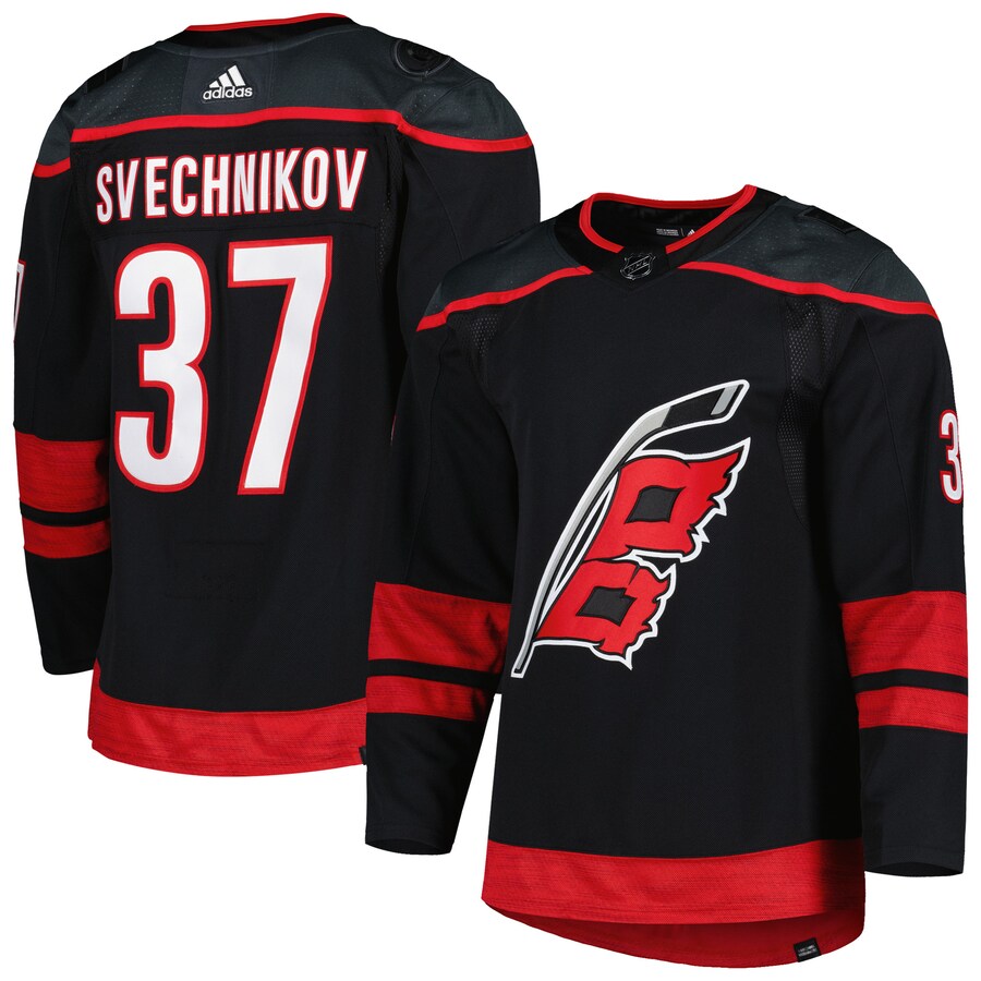 Men's Carolina Hurricanes Andrei Svechnikov adidas Black Alternate Primegreen Authentic Pro Player Jersey - Puhuasuan
