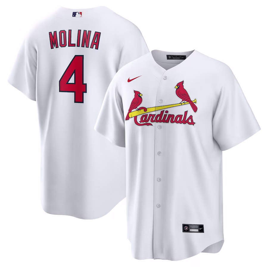 Men's St. Louis Cardinals Yadier Molina Nike White Home Replica Player Name Jersey - Puhuasuan