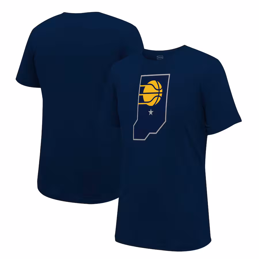 Unisex Indiana Pacers Stadium Essentials Navy Primary Logo T-Shirt - Puhuasuan