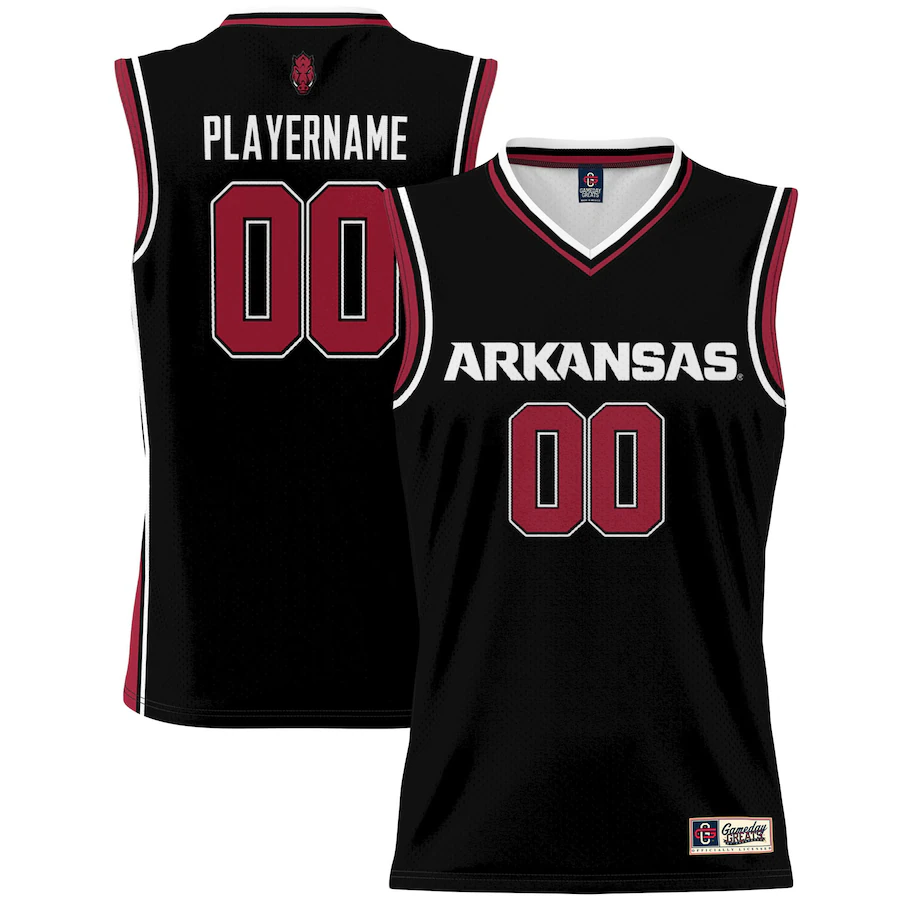 Arkansas Razorbacks GameDay Greats Unisex NIL Pick-A-Player Lightweight Women's Basketball Jersey - Black - Puhuasuan