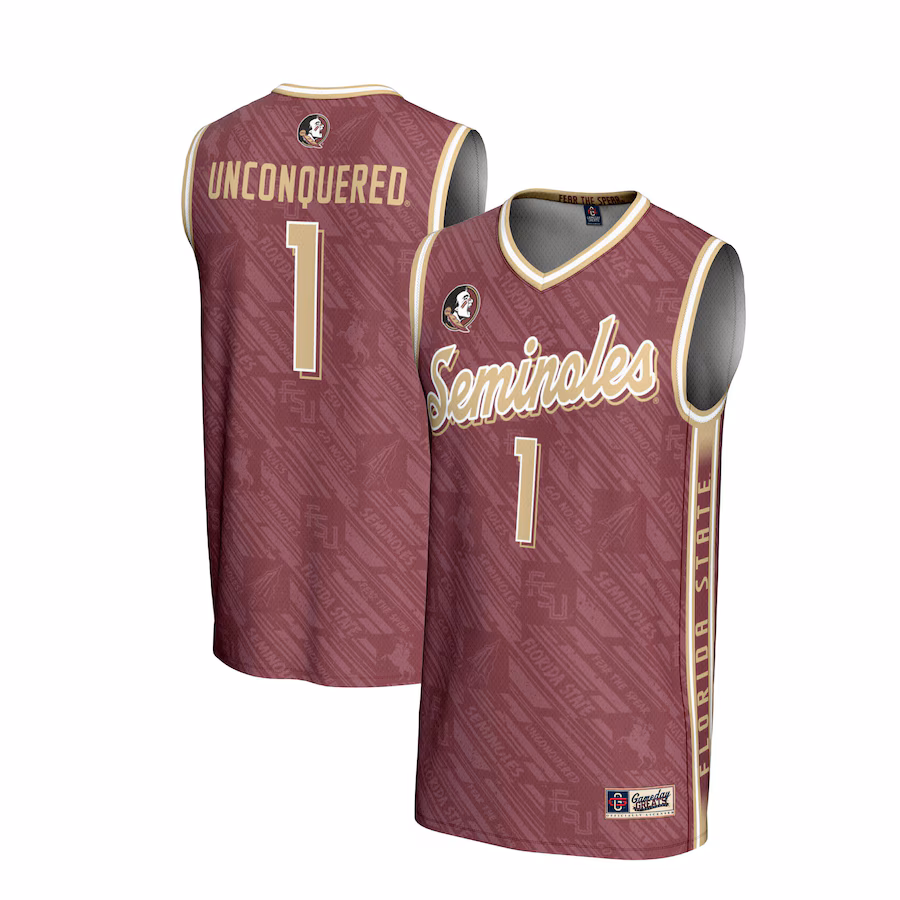 Unisex GameDay Greats #1 Garnet Florida State Seminoles Lightweight Highlight Print Basketball Jersey - Puhuasuan
