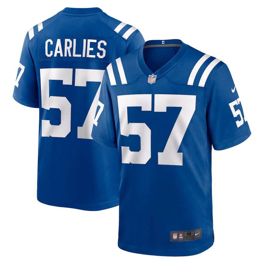 Men's Indianapolis Colts Jaylon Carlies Nike  Royal Game Jersey - Puhuasuan