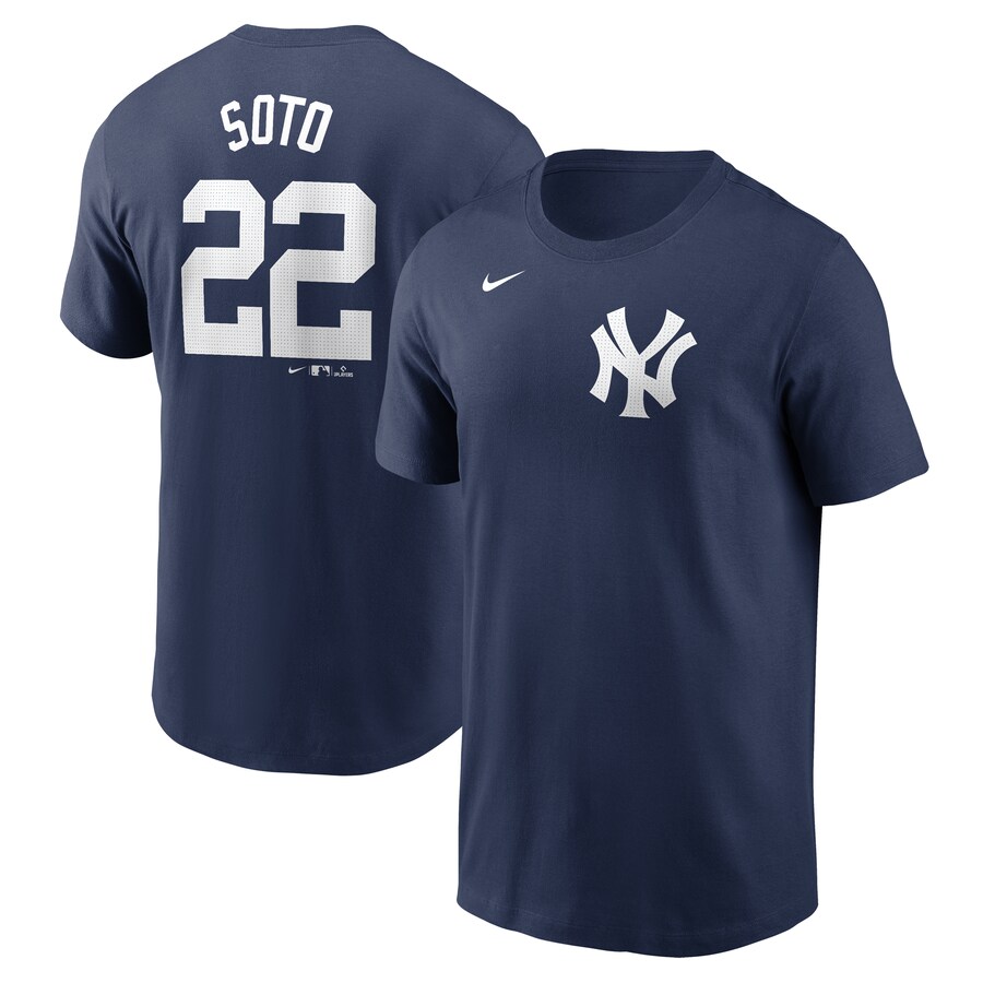 Men's New York Yankees Juan Soto Nike Navy 2024 Fuse Name & Number T-Shirt - Puhuasuan