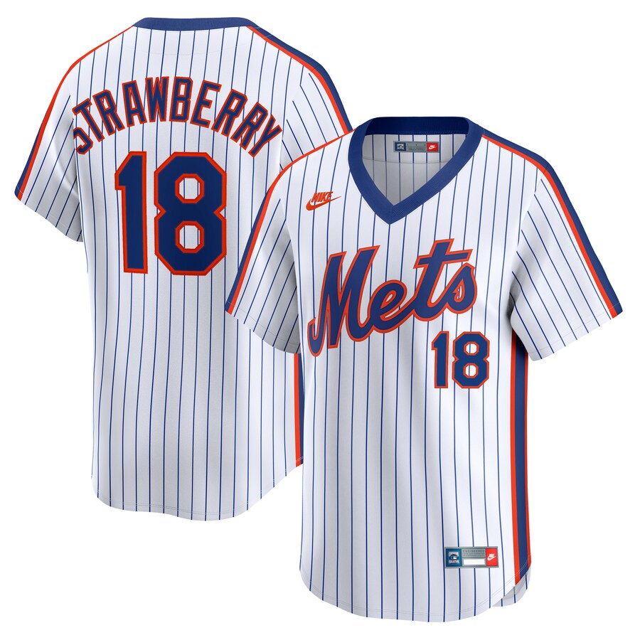 Men's New York Mets Darryl Strawberry Nike White Throwback Cooperstown Collection Limited Jersey - Puhuasuan