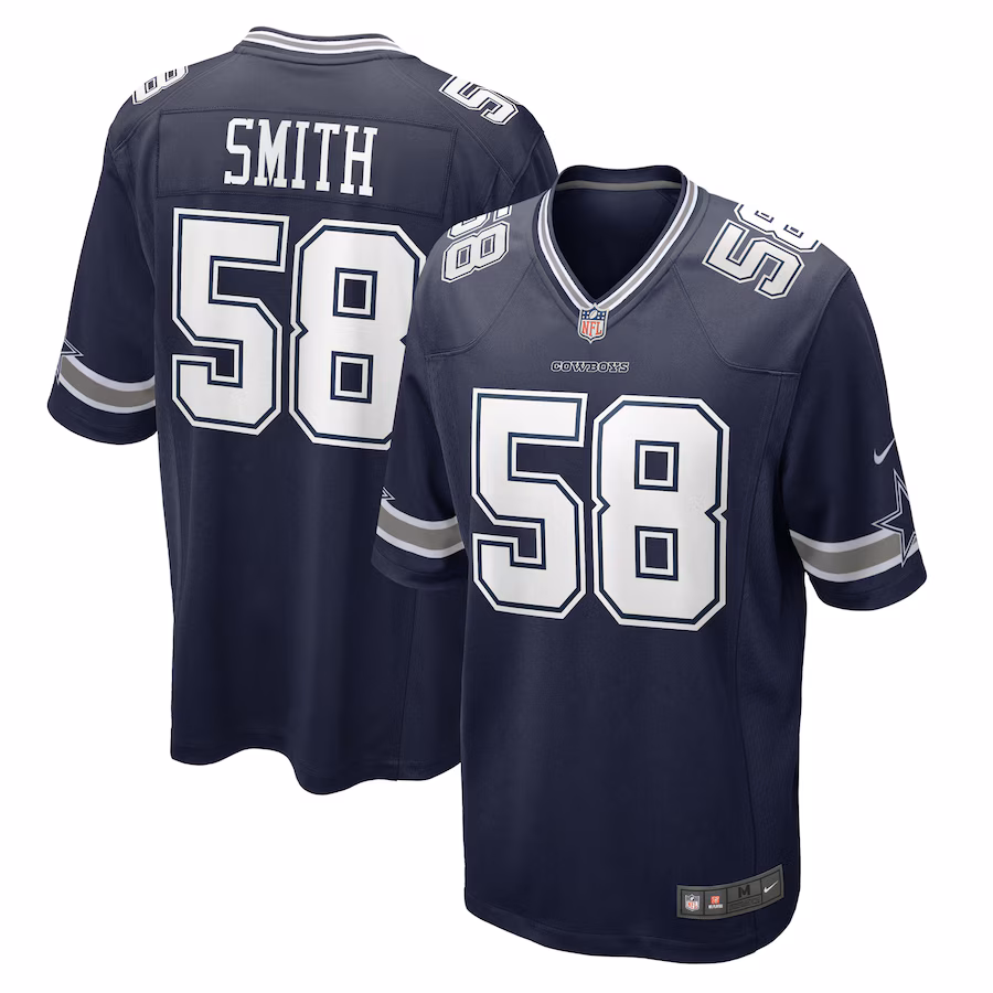 Men's Dallas Cowboys Mazi Smith Nike Navy Game Jersey - Puhuasuan