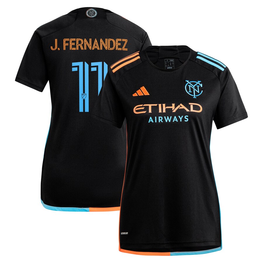 Women's New York City FC Julian Fernandez adidas Black 2024 24/7 Kit Replica Player Jersey - Puhuasuan