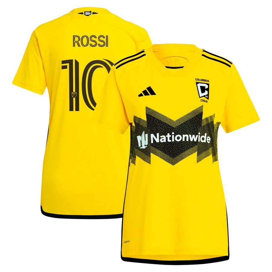 Women's Columbus Crew Diego Rossi adidas Yellow 2024 The Home Kit Replica Player Jersey - Puhuasuan