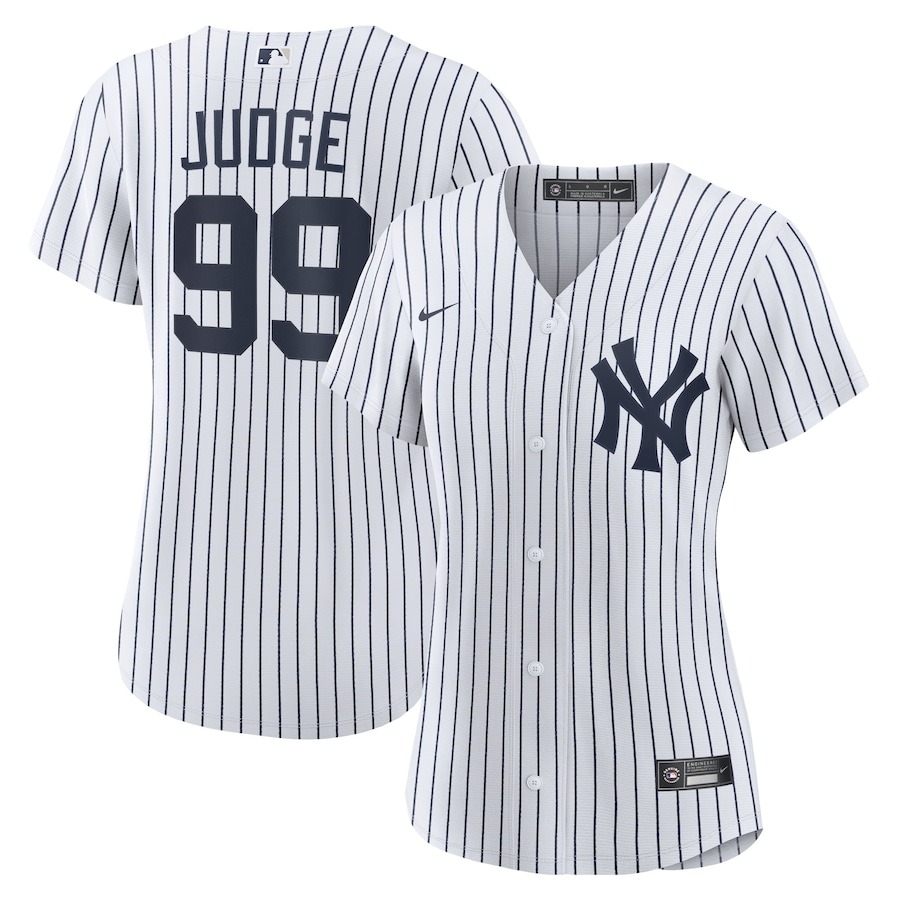Women's New York Yankees Aaron Judge Nike White 2024 World Series Home Replica Player Jersey - Puhuasuan