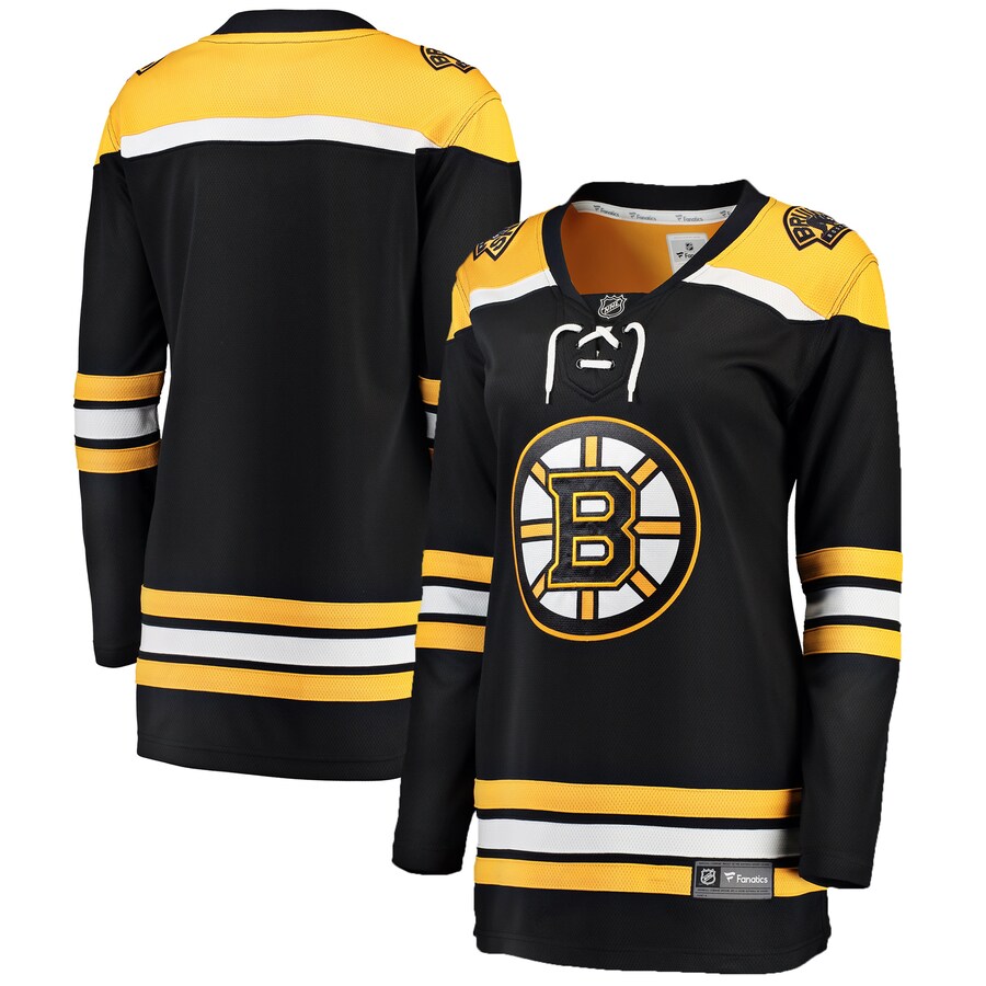 Women's Boston Bruins Fanatics Branded Black Breakaway Home Jersey - Puhuasuan