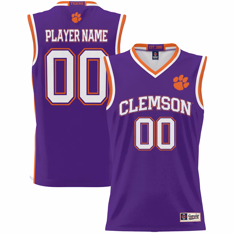 Clemson Tigers GameDay Greats Unisex  Lightweight NIL Pick-A-Player Basketball Jersey - Purple - Puhuasuan