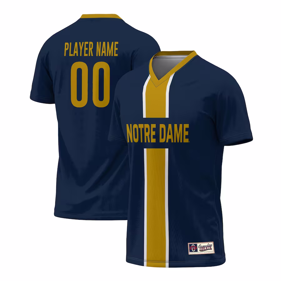 Notre Dame Fighting Irish GameDay Greats Youth Pick-A-Player NIL Men's Soccer Jersey - Navy - Puhuasuan