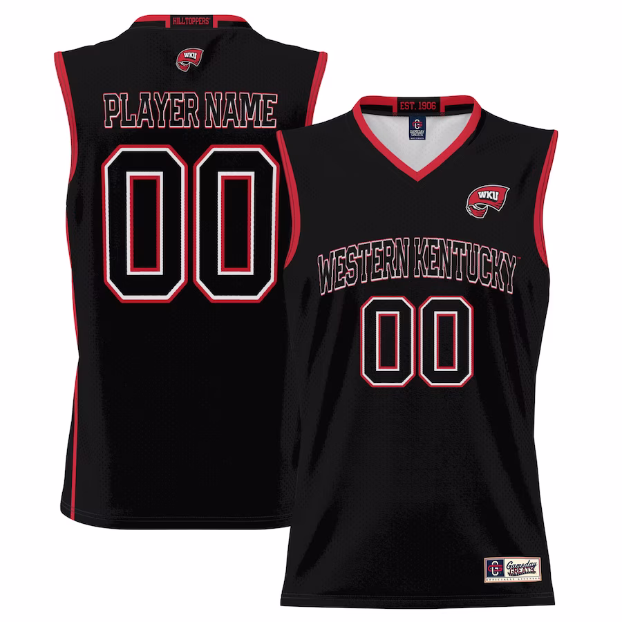 Western Kentucky Hilltoppers GameDay Greats Men's NIL Pick-A-Player Lightweight Basketball Jersey - Black - Puhuasuan