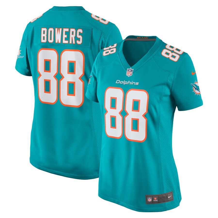 Women's Miami Dolphins Nick Bowers Nike  Aqua Team Game Jersey - Puhuasuan