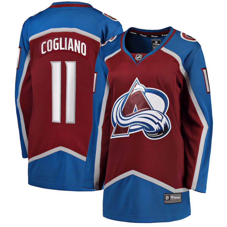 Women's Colorado Avalanche Andrew Cogliano Fanatics Burgundy Home Breakaway Player Jersey - Puhuasuan