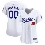 Women's Los Angeles Dodgers Nike White Home Limited Custom Jersey - Puhuasuan