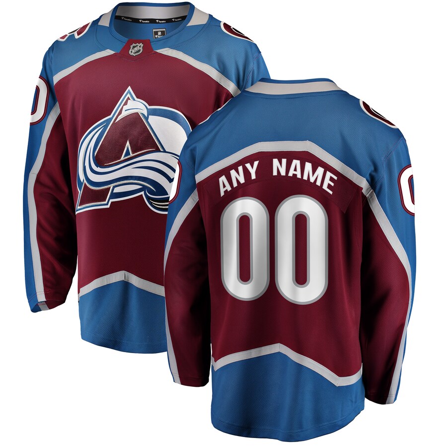 Men's Colorado Avalanche Fanatics Branded Maroon Home Breakaway Custom Jersey - Puhuasuan