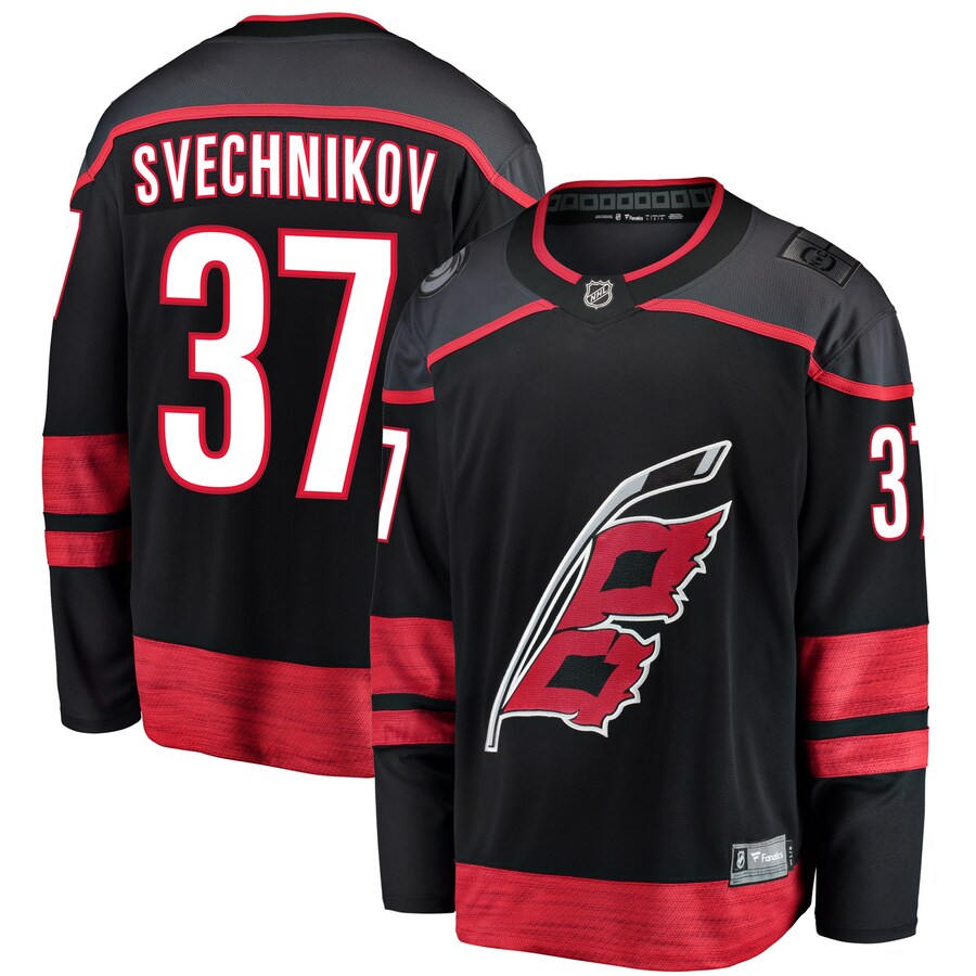 Men's Carolina Hurricanes Andrei Svechnikov Fanatics Branded Black Home Premier Breakaway Player Jersey - Puhuasuan