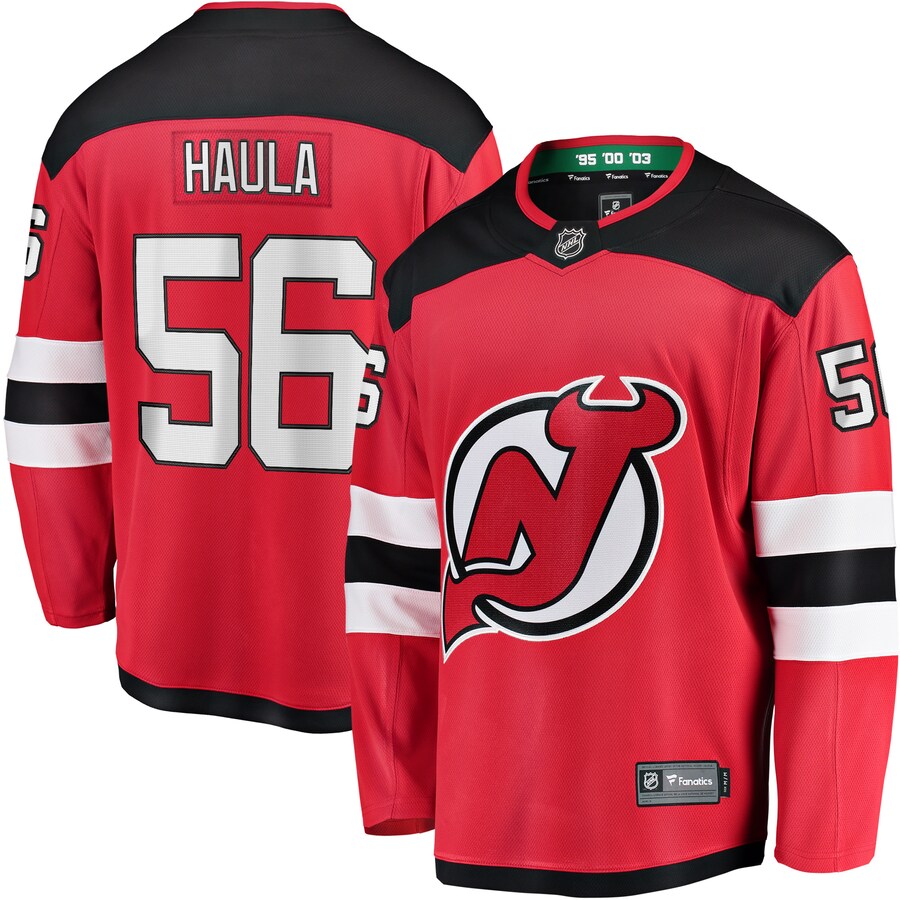 Men's New Jersey Devils Erik Haula Fanatics Branded Red Home Breakaway Player Jersey - Puhuasuan