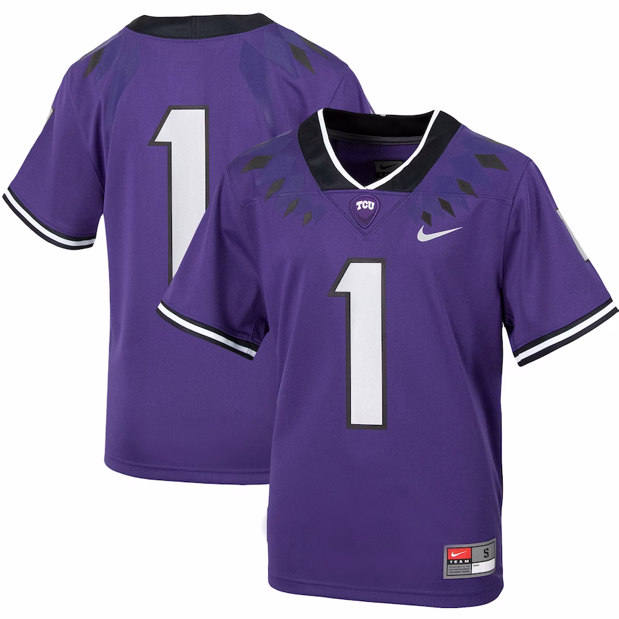 #1 TCU Horned Frogs Nike Youth Untouchable Football Jersey - Purple - Puhuasuan