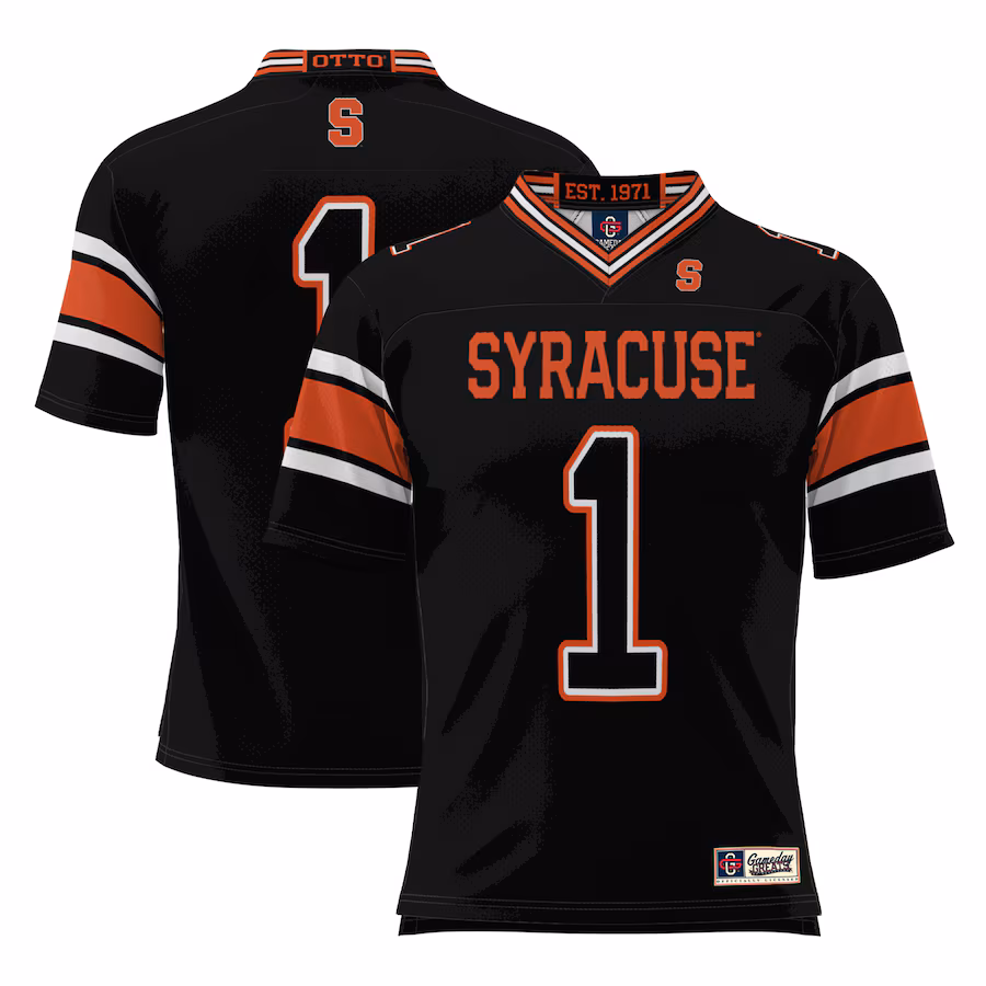 #1 Syracuse Orange GameDay Greats Youth Football Jersey - Black - Puhuasuan