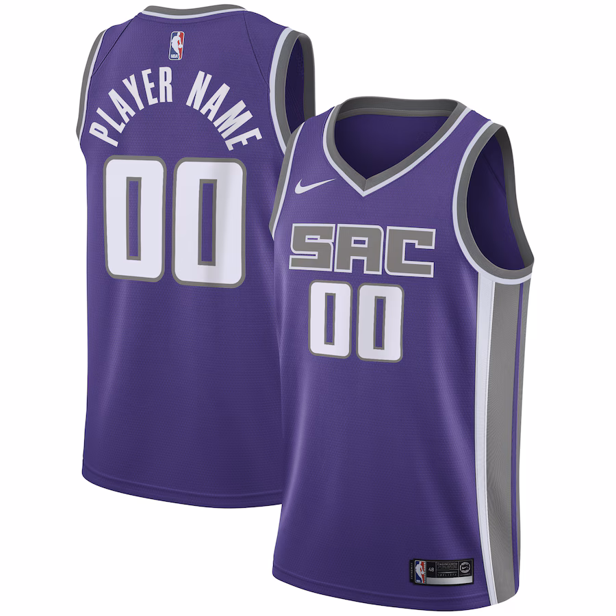Men's Sacramento Kings Nike Purple Swingman Custom Jersey - Icon Edition - Puhuasuan