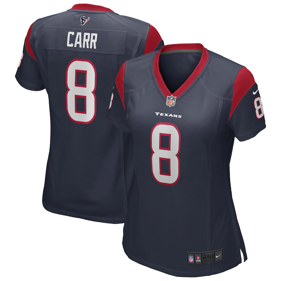 Women's Houston Texans David Carr Nike Navy Game Retired Player Jersey - Puhuasuan
