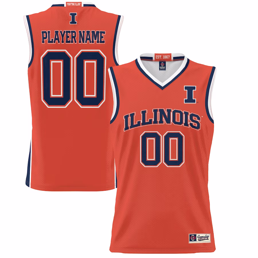Illinois Fighting Illini GameDay Greats Youth NIL Pick-A-Player Women's Lightweight Basketball Jersey - Orange - Puhuasuan