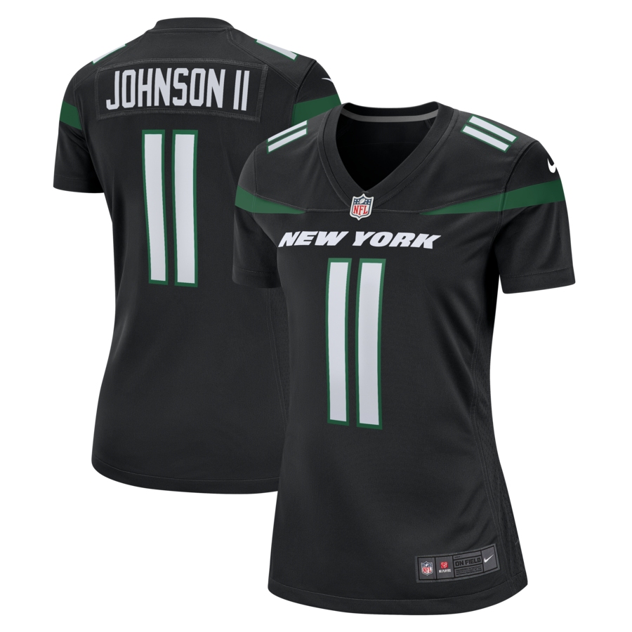 Women's New York Jets Jermaine Johnson II Nike Stealth Black Alternate Game Jersey - Puhuasuan