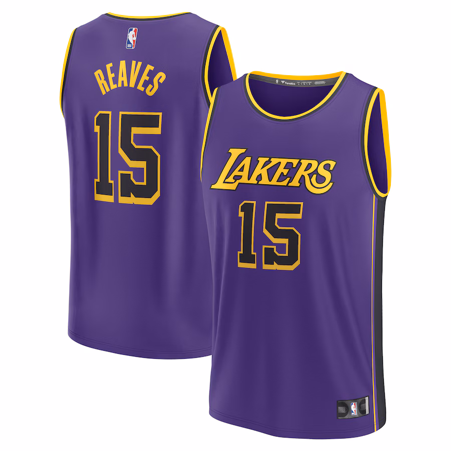 Youth Los Angeles Lakers Austin Reaves Fanatics Purple Fast Break Replica Player Jersey - Statement Edition - Puhuasuan