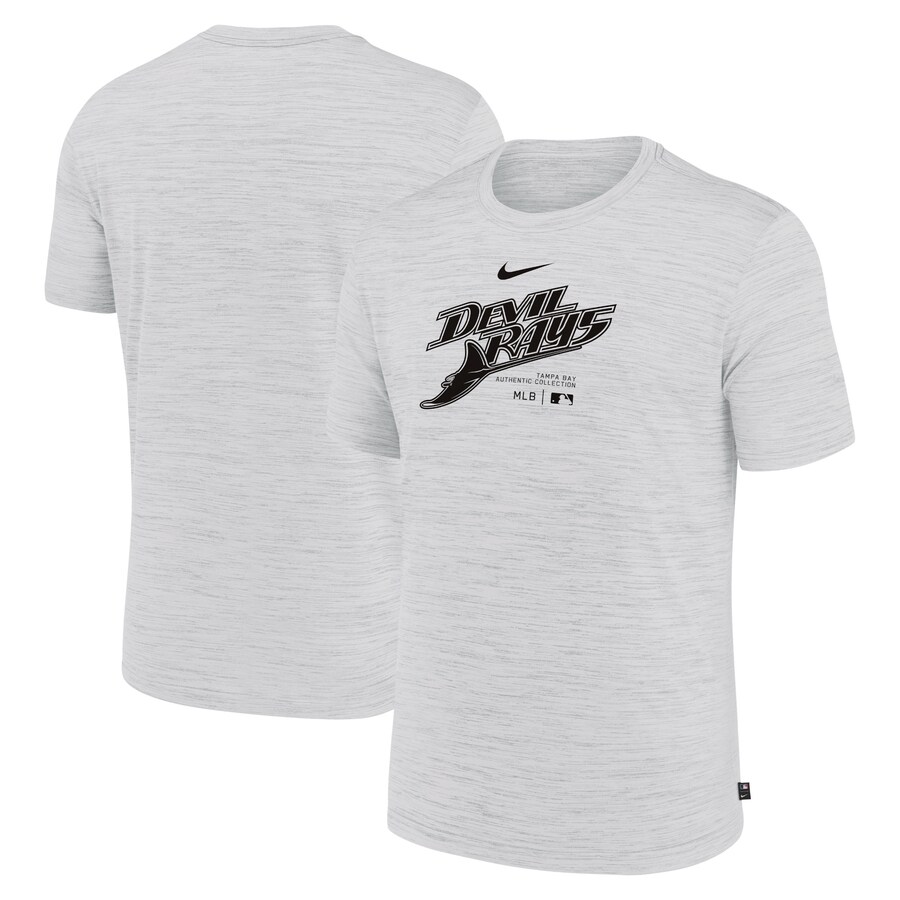 Men's Tampa Bay Rays Nike Ash Authentic Collection Velocity Performance Practice T-Shirt - Puhuasuan