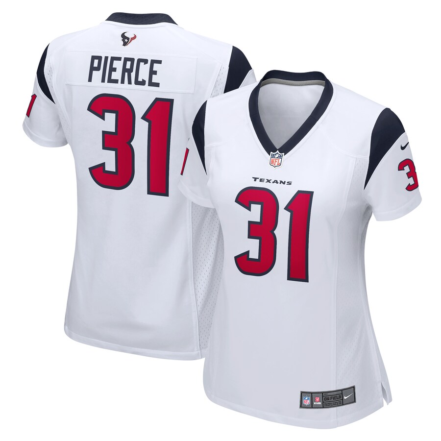 Women's Houston Texans Dameon Pierce Nike White Game Player Jersey - Puhuasuan