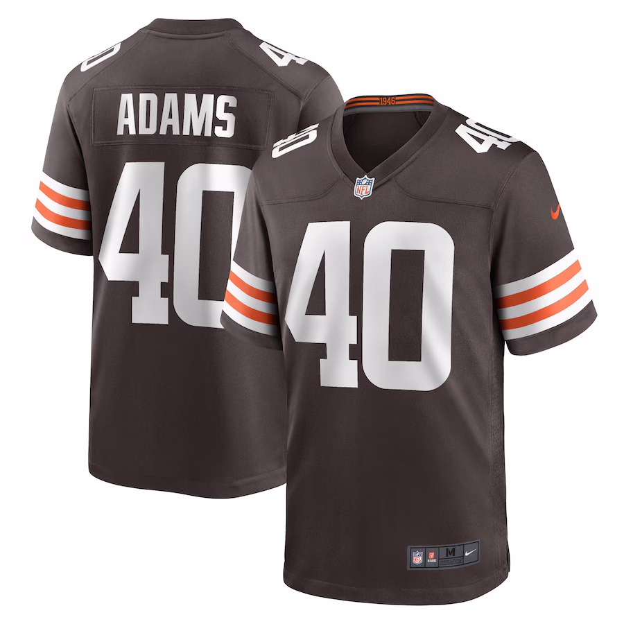 Men's Cleveland Browns Matthew Adams Nike  Brown Team Game Jersey - Puhuasuan