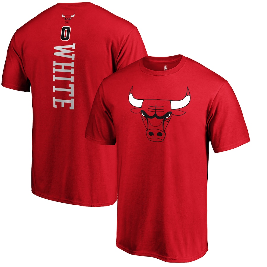 Men's Chicago Bulls Coby White Red Team Playmaker Name & Number T-Shirt - Puhuasuan