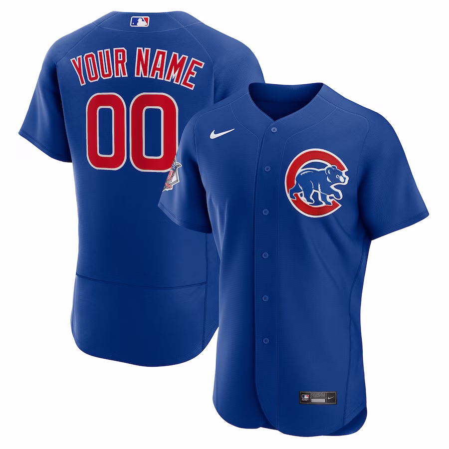 Men's Chicago Cubs Nike Royal Alternate Authentic Custom Jersey - Puhuasuan