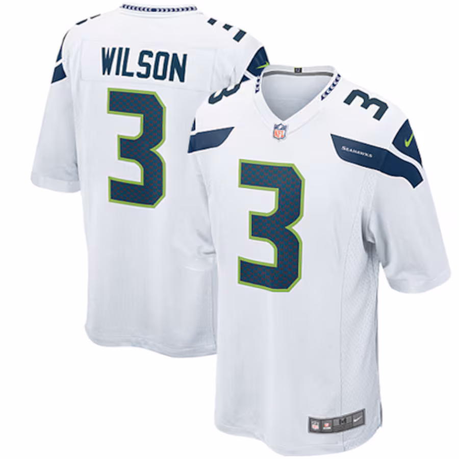 Youth Seattle Seahawks Russell Wilson Nike White Game Jersey - Puhuasuan