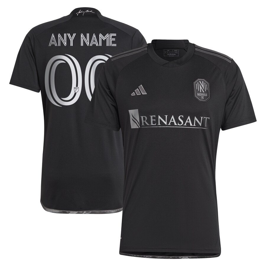 Men's Nashville SC adidas Black 2023 Man In Black Kit Replica Custom Jersey - Puhuasuan