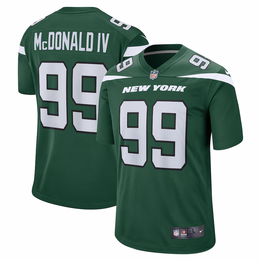 Men's New York Jets Will McDonald IV Nike Gotham Green Game Jersey - Puhuasuan