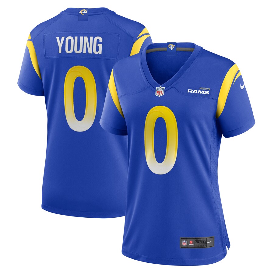 Women's Los Angeles Rams Byron Young Nike Royal Home Game Jersey - Puhuasuan