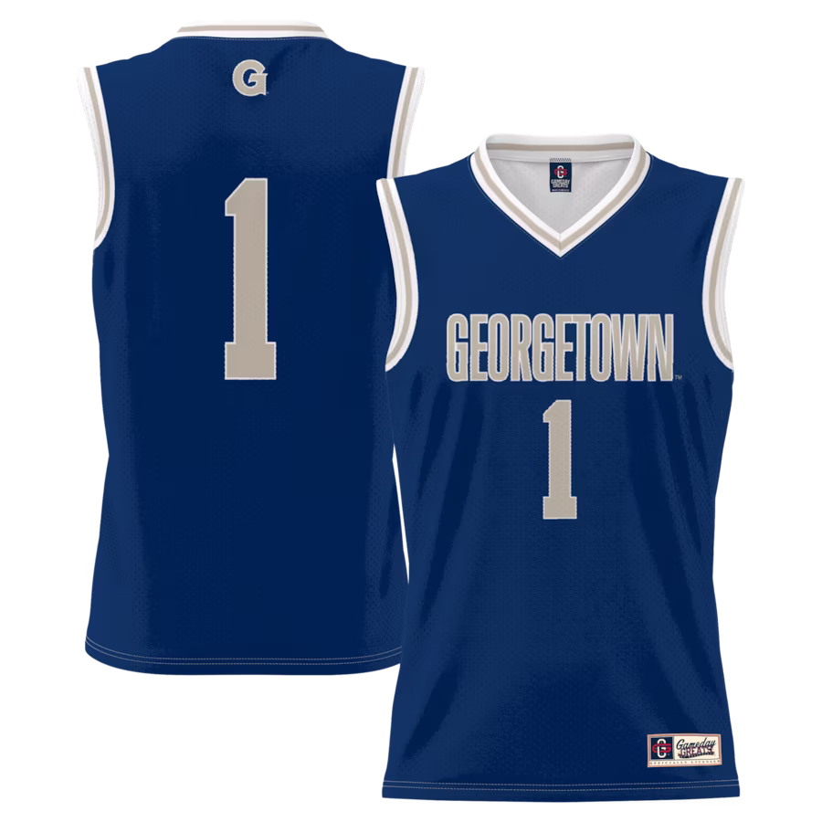 #1 Georgetown Hoyas GameDay Greats Lightweight Basketball Jersey - Navy - Puhuasuan