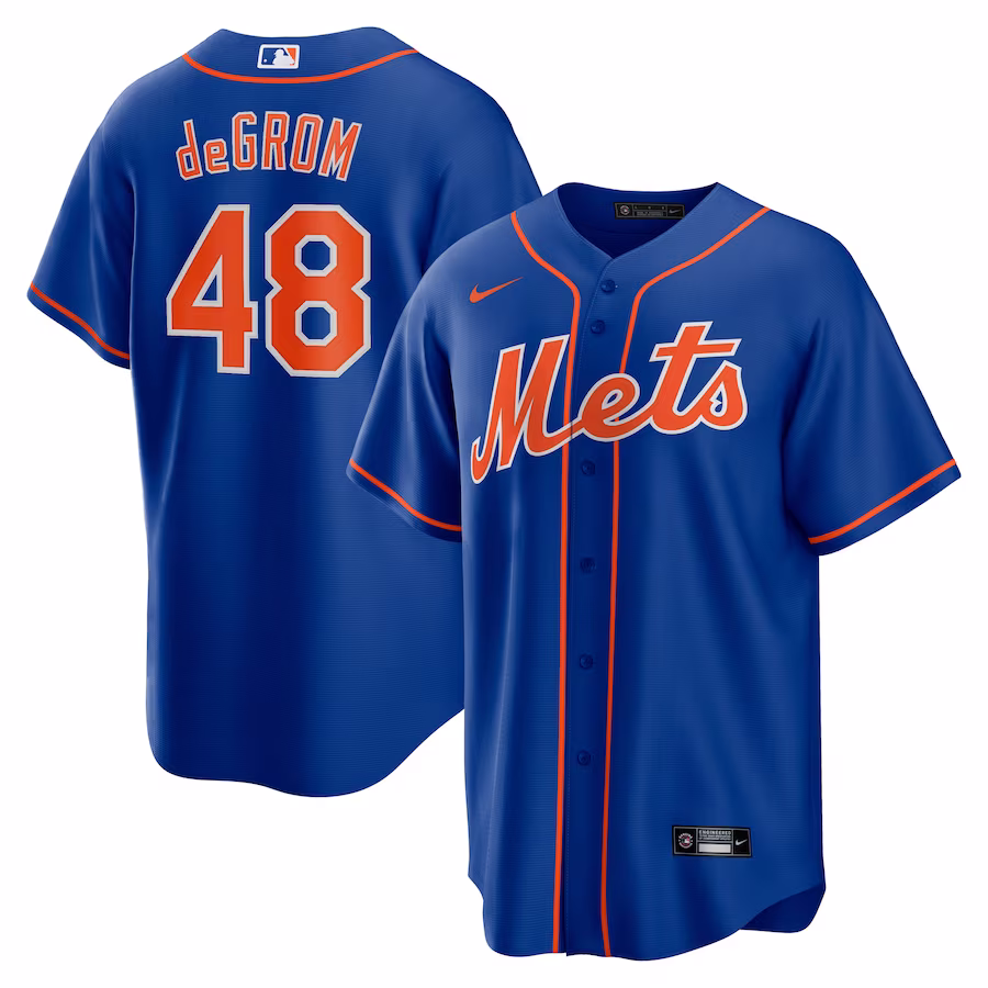 Men's New York Mets Jacob deGrom Nike Royal Alternate Replica Player Name Jersey - Puhuasuan