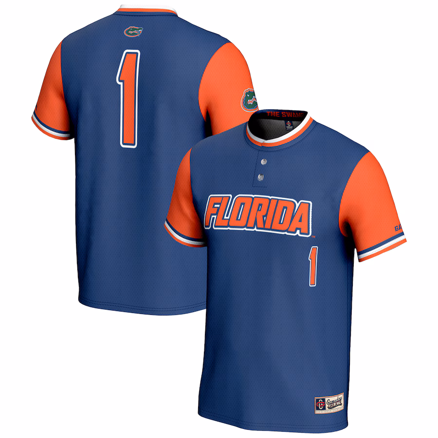 Youth GameDay Greats #1 Royal Florida Gators Lightweight Softball Jersey - Puhuasuan