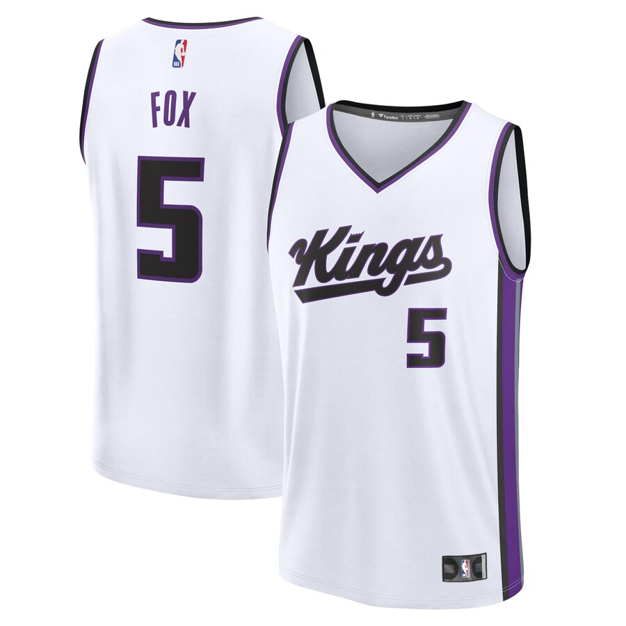 Men's Sacramento Kings De'Aaron Fox Fanatics White Fast Break Replica Jersey - Association Edition - Puhuasuan