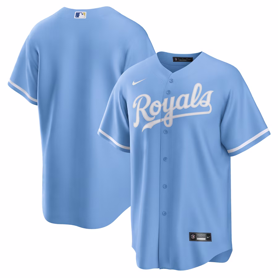 Men's Kansas City Royals Nike Light Blue Alternate Replica Team Logo Jersey - Puhuasuan