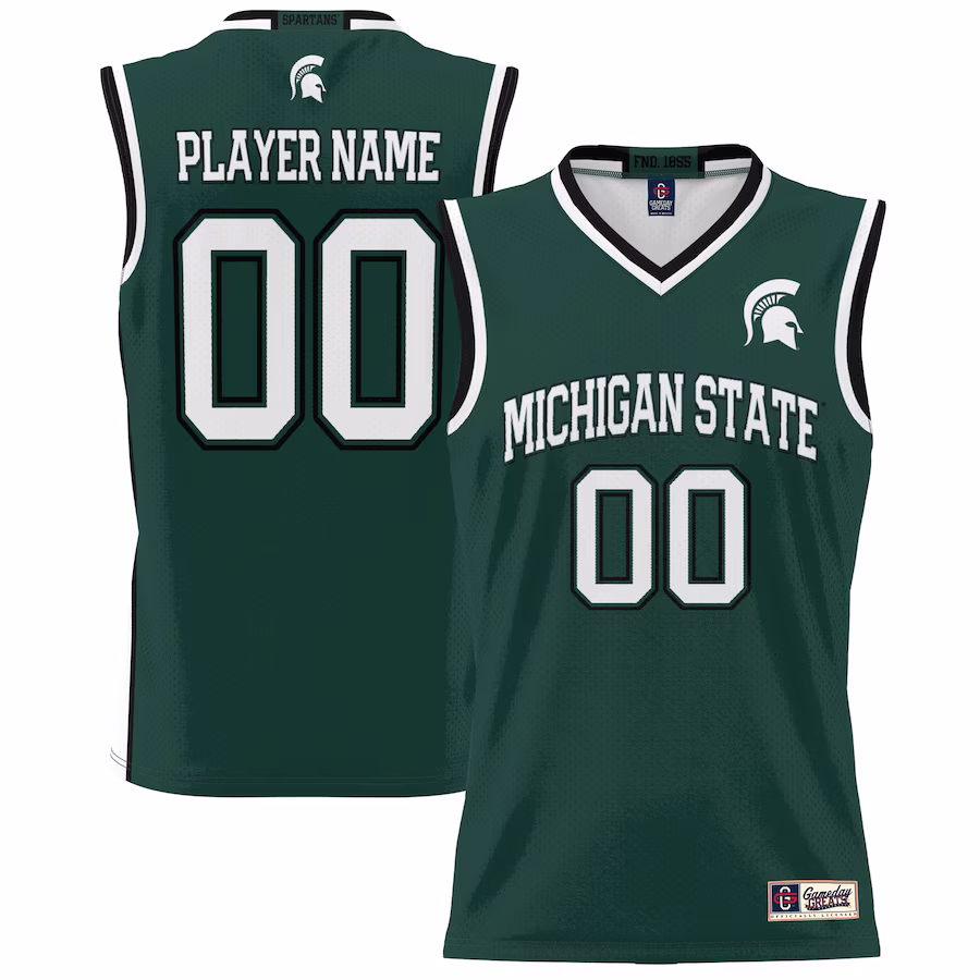 Michigan State Spartans NIL Pick-A-Player Lightweight Basketball Jersey - Green - Puhuasuan