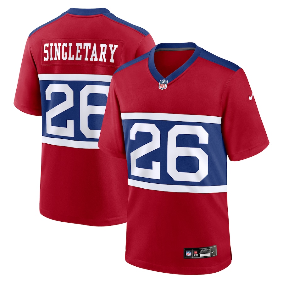 Men's New York Giants Devin Singletary Nike Century Red Alternate Player Game Jersey - Puhuasuan