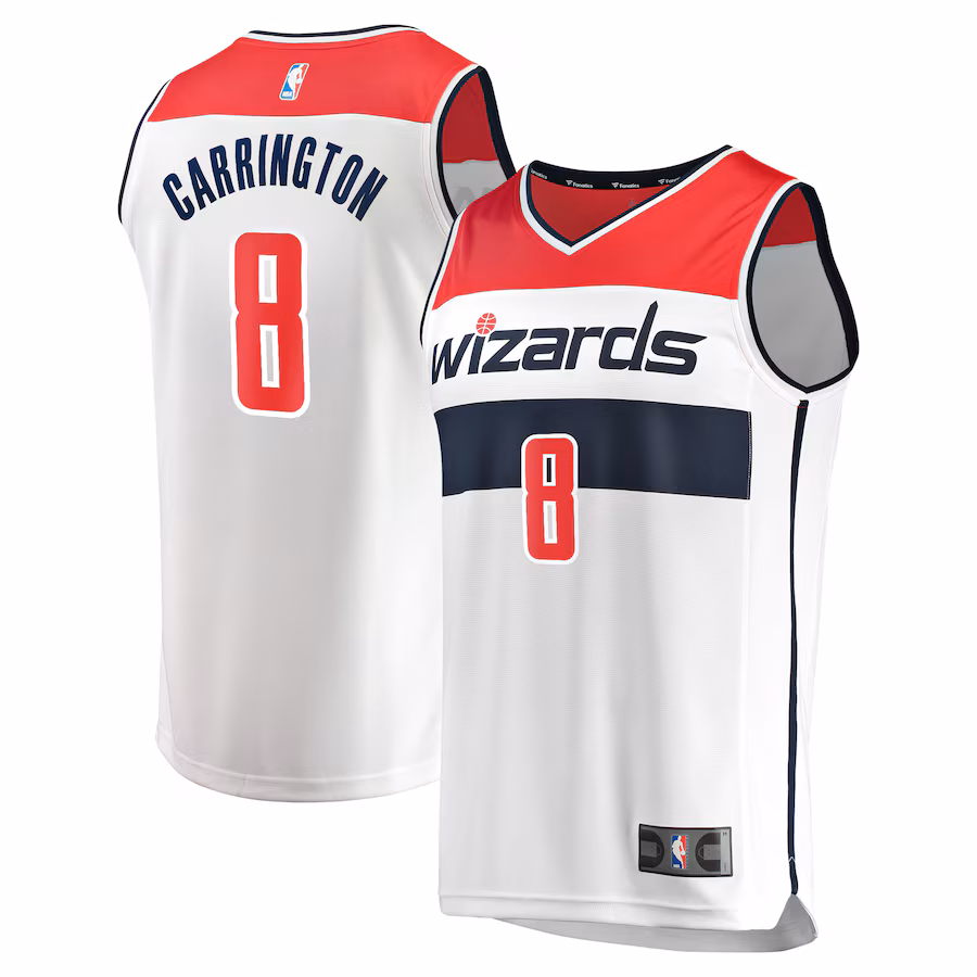 Youth Washington Wizards Carlton Carrington Fanatics White Fast Break Replica Player Jersey - Association Edition - Puhuasuan